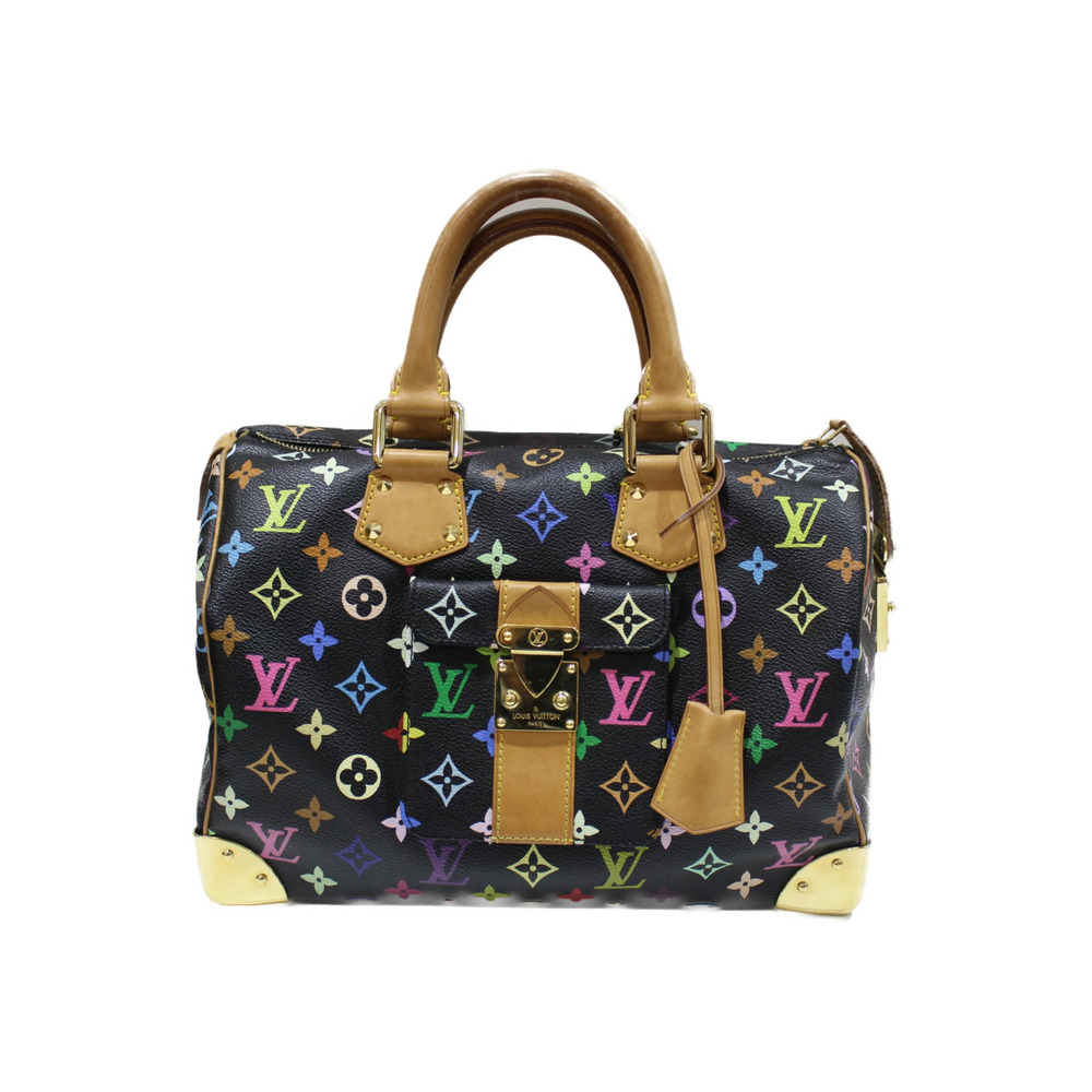 LOUIS VUITTON Speedy Multicolor Black Handbag